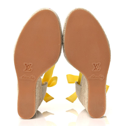 Louis Vuitton Canvas Monogram Starboard Wedge Espadrilles 36.5 Rose Pop 6 of 9