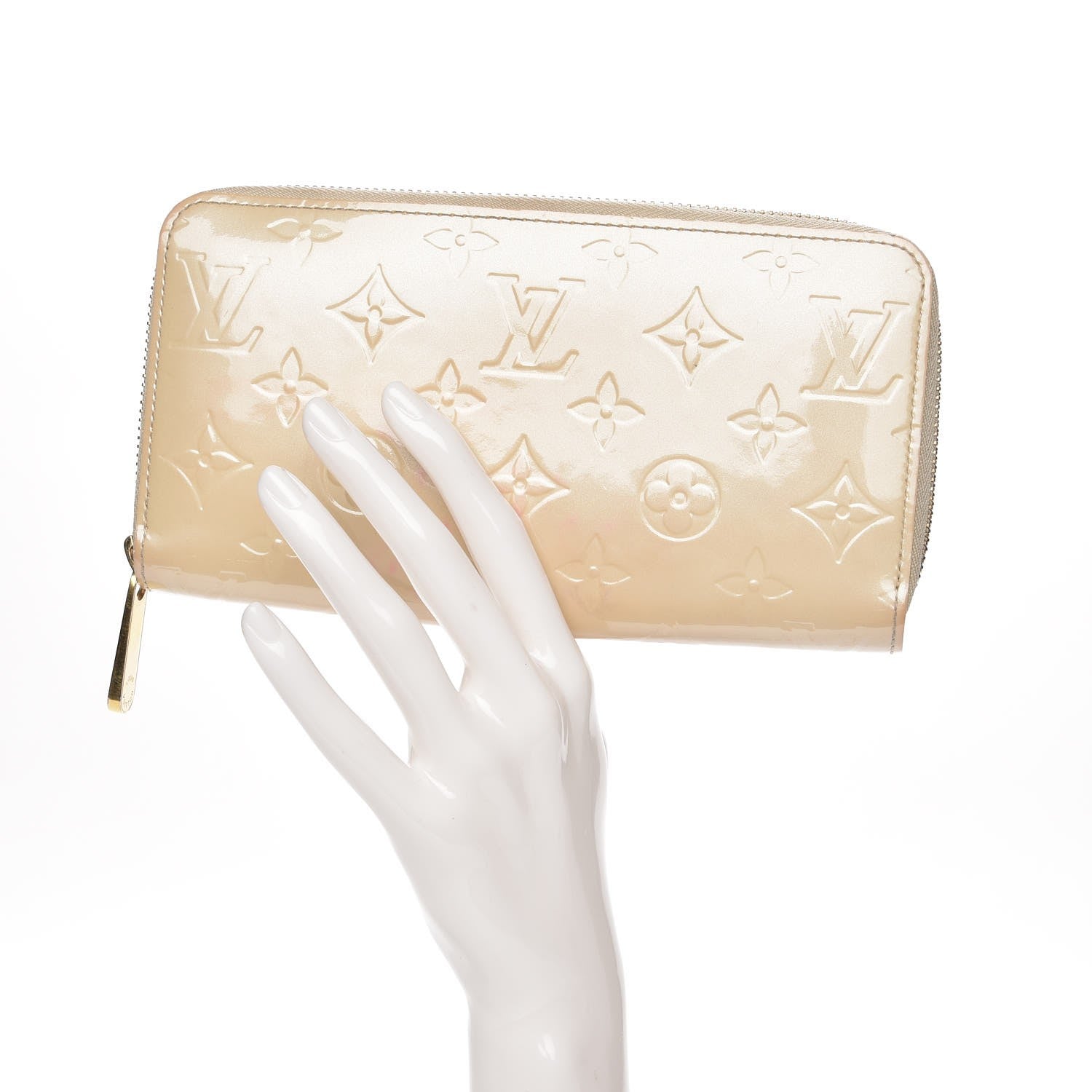 Louis Vuitton Vernis Zippy Wallet Blanc Corail 2 of 10