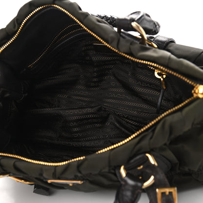 Prada Tessuto Nylon Gaufre Shopping Satchel Fumo 4 of 14