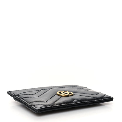 Gucci Calfskin Matelasse GG Marmont Card Holder Black 4 of 9