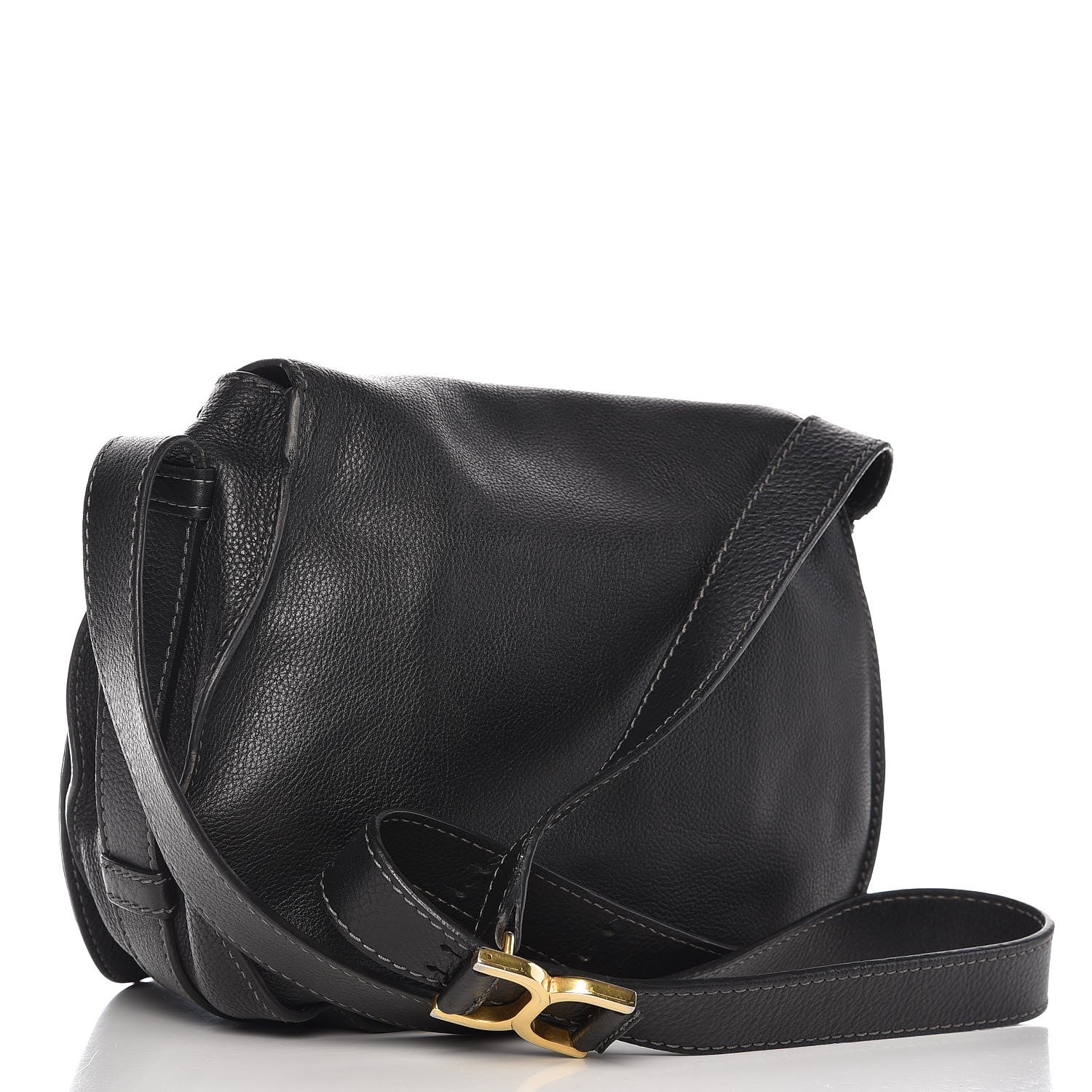 Chloe Calfskin Medium Marcie Round Crossbody Bag Black 3 of 9