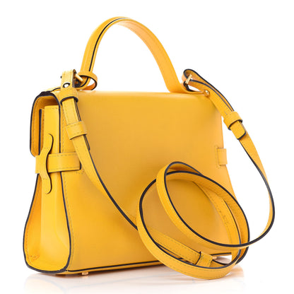 Delvaux Smooth Calfskin Mini Tempete Satchel Yellow 3 of 10
