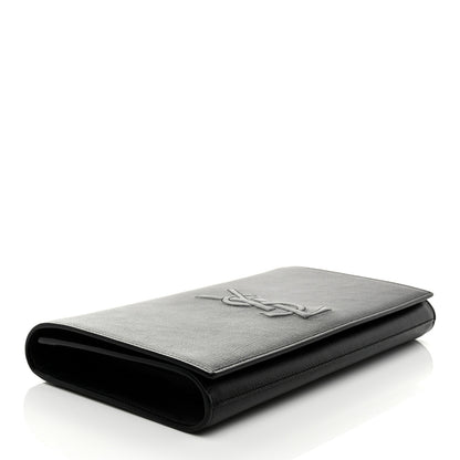 Saint Laurent Goatskin Monogram Large Belle De Jour Clutch Black 4 of 7