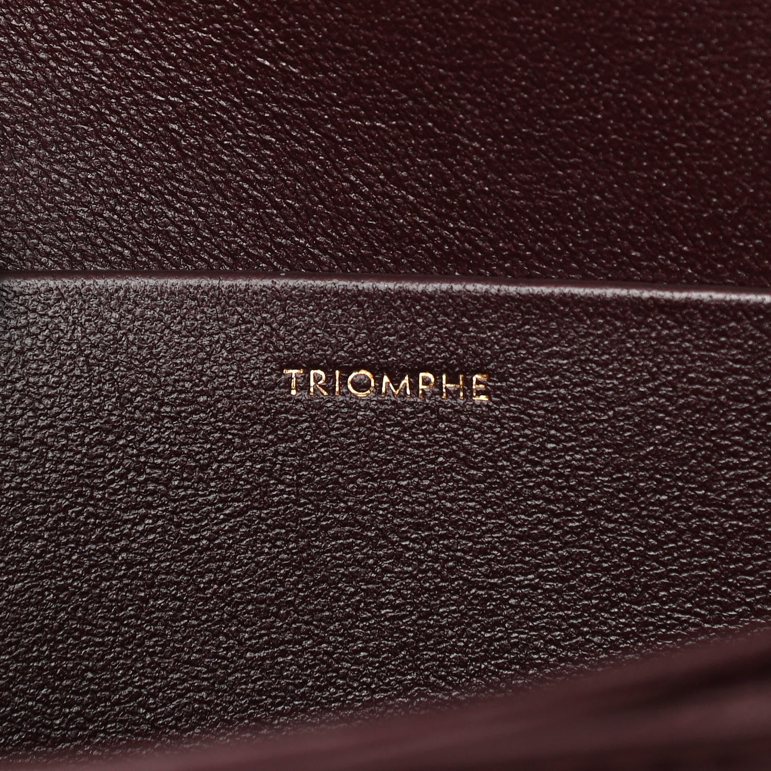 Celine Shiny Calfskin Medium Triomphe Burgundy 6 of 11