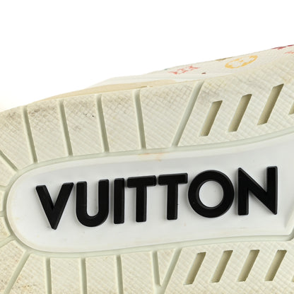 Louis Vuitton LV X TM Calfskin Monogram Multicolor Womens LV Trainer Sneakers 38 White 7 of 10