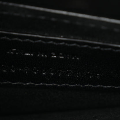 Saint Laurent Calfskin Crocodile Embossed Medium Monogram Sunset Black 7 of 11