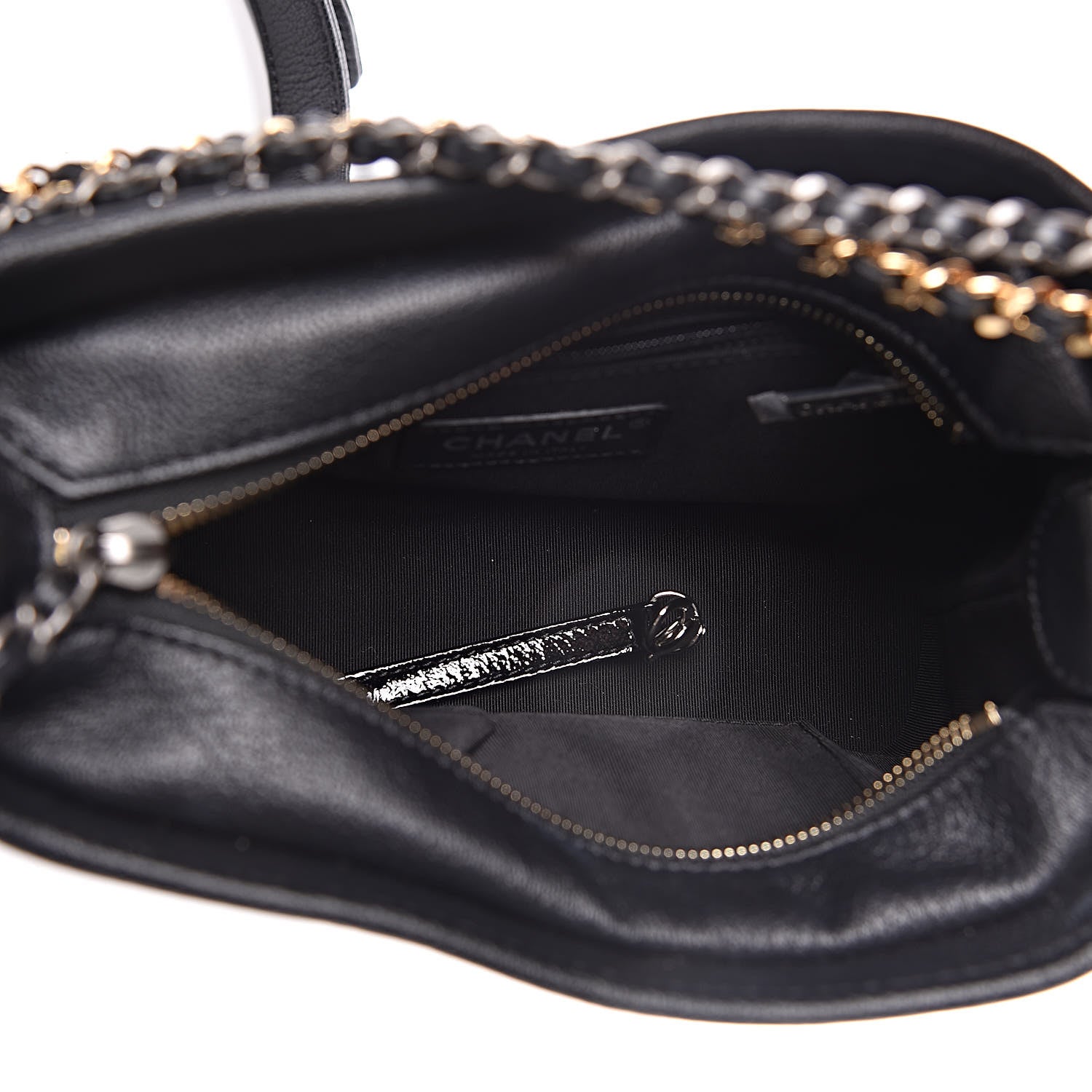 Chanel Patent Goatskin Quilted Small Gabrielle Hobo Black 5 of 10