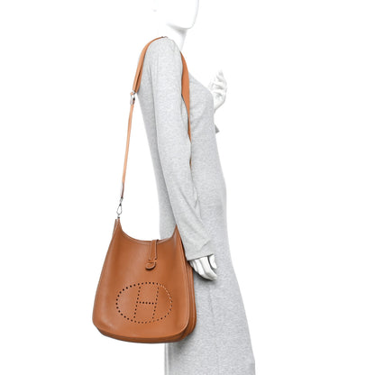 Hermes Taurillon Clemence Evelyne III GM Gold 3 of 16