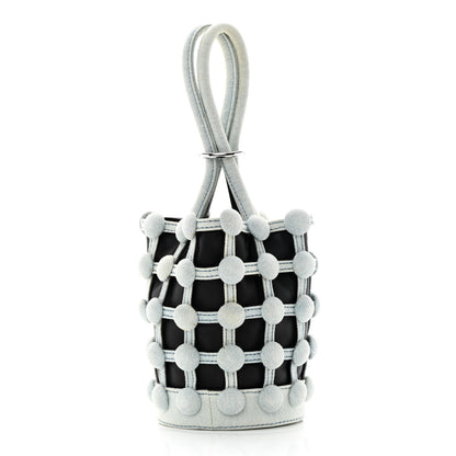 Alexander Wang Nappa Denim Dome Studded Mini Roxy Bucket Bag Black 4 of 17