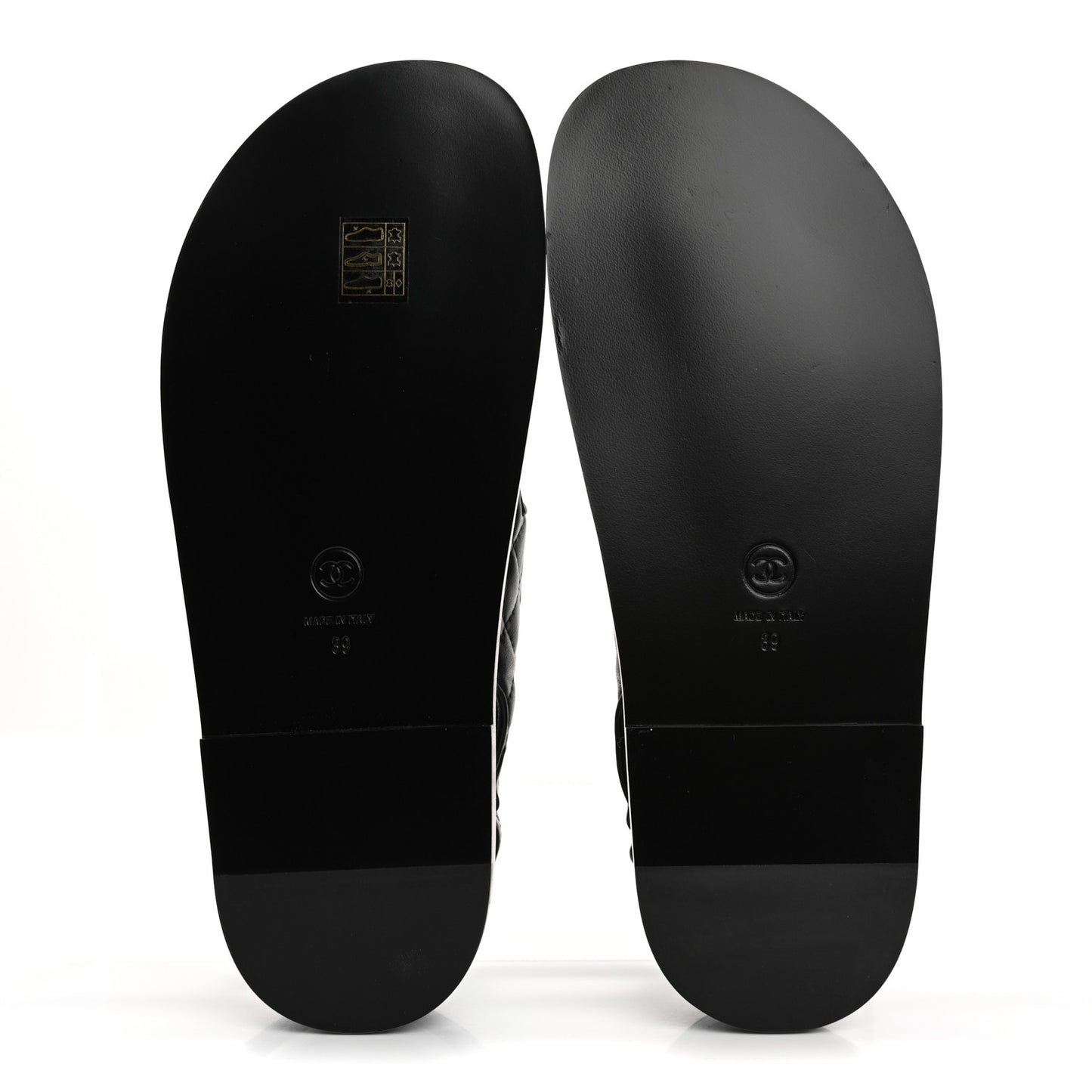 Lambskin Quilted Velcro Dad Sandals 39 So Black