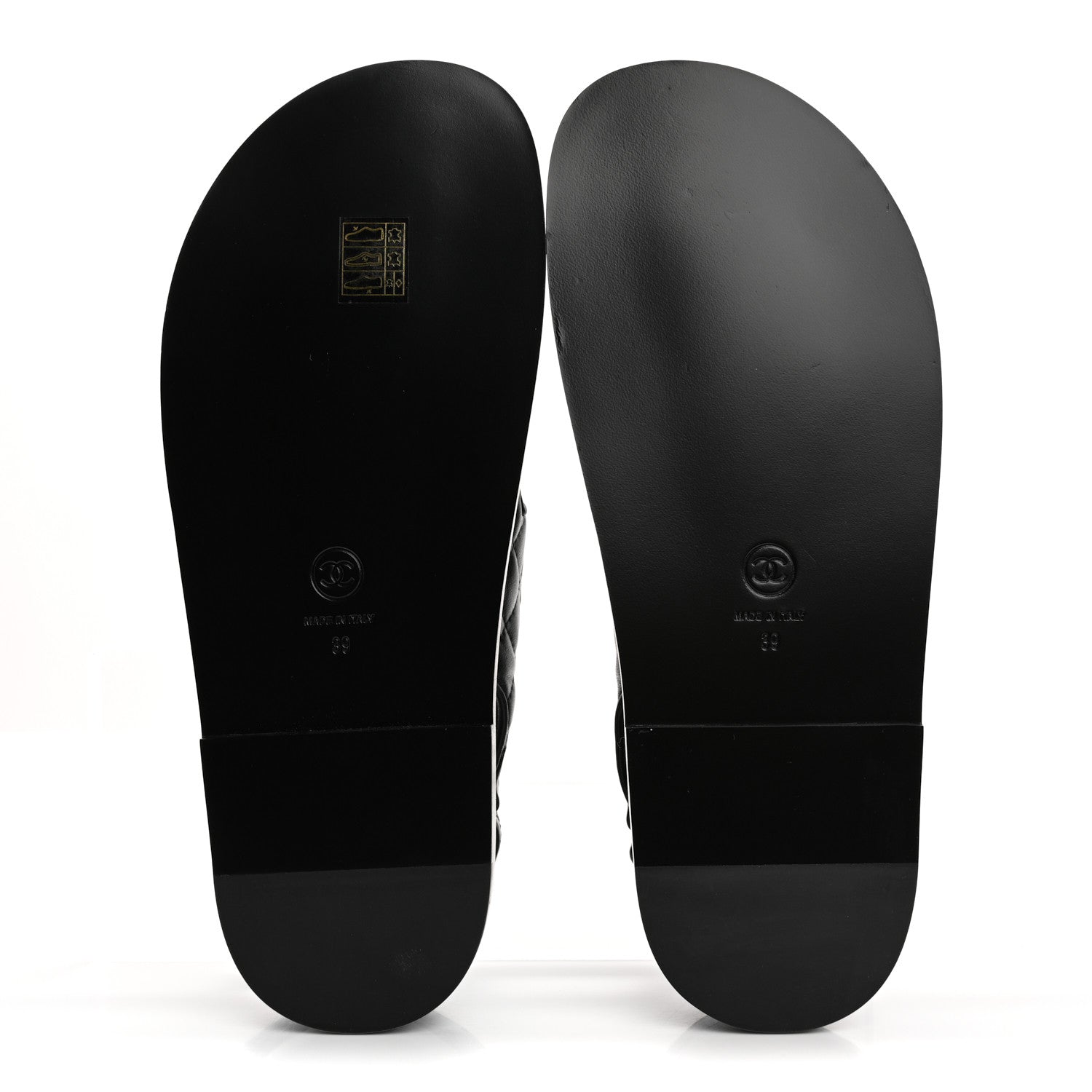 Chanel Lambskin Quilted Velcro Dad Sandals 39 So Black 7 of 9