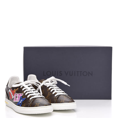 Louis Vuitton Calfskin Monogram LV Black Heart Sneakers 41 Cacao 9 of 9