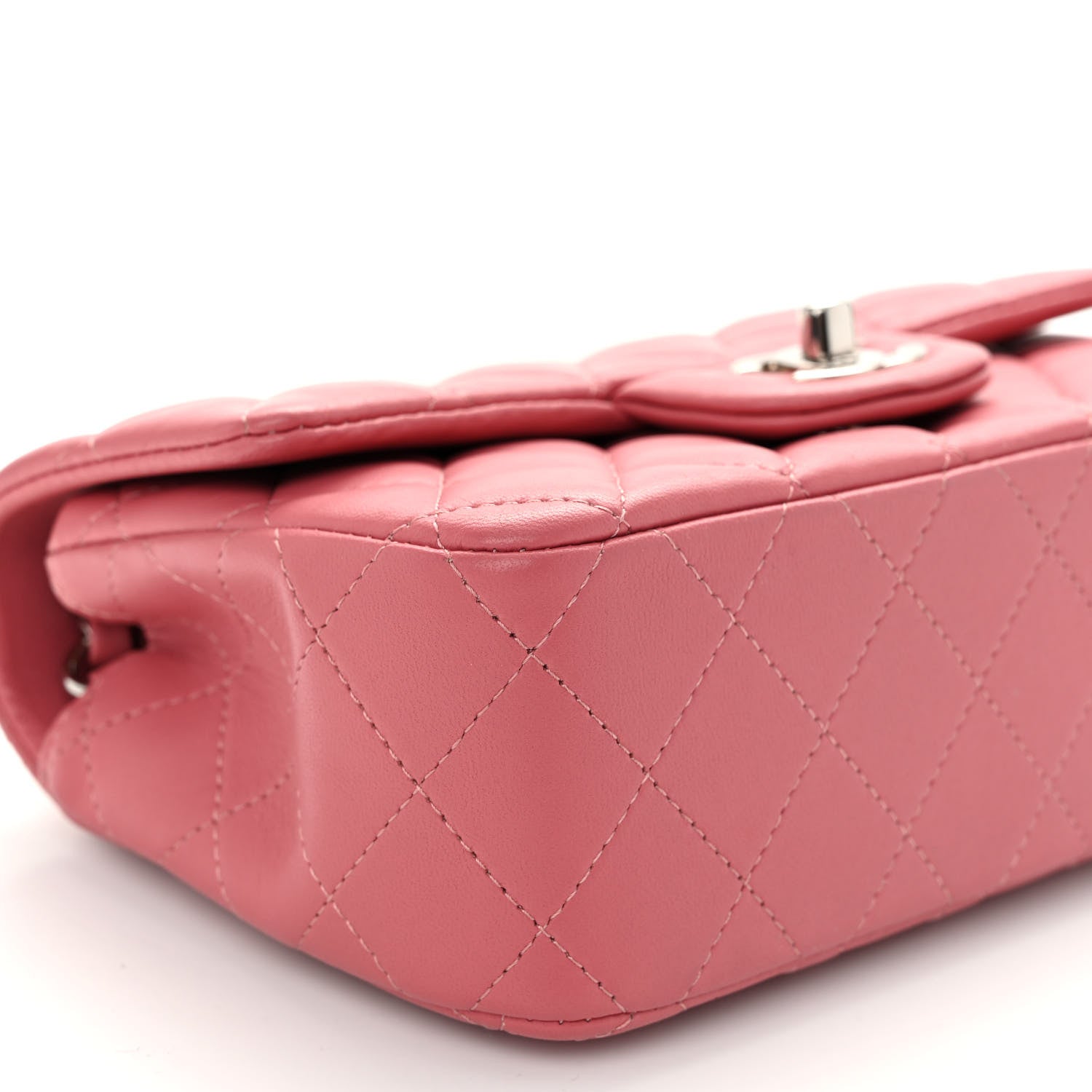 Chanel Lambskin Quilted Mini Rectangular Flap Pink 8 of 10