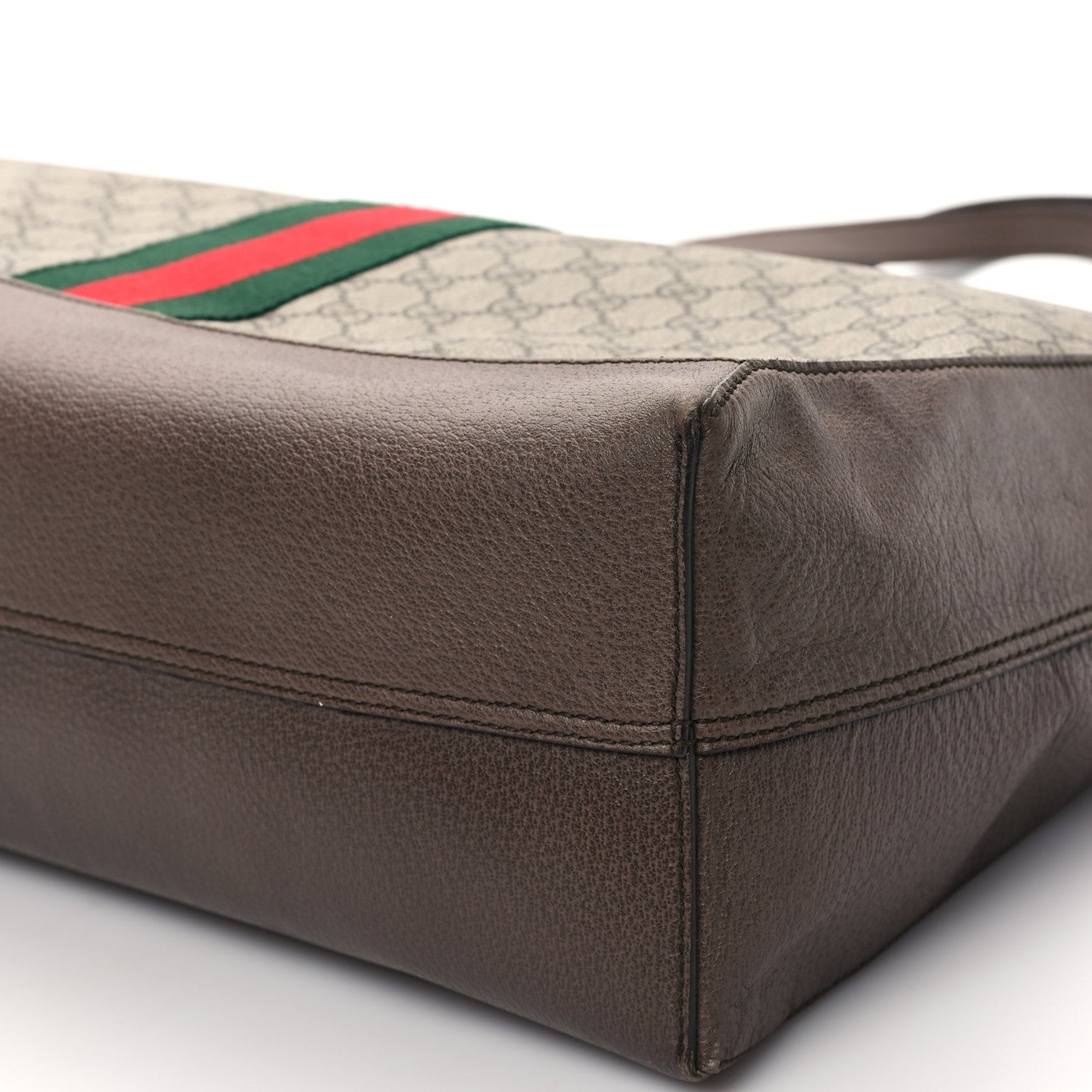 Gucci GG Supreme Monogram Web Ophidia Tote Brown 10 of 11