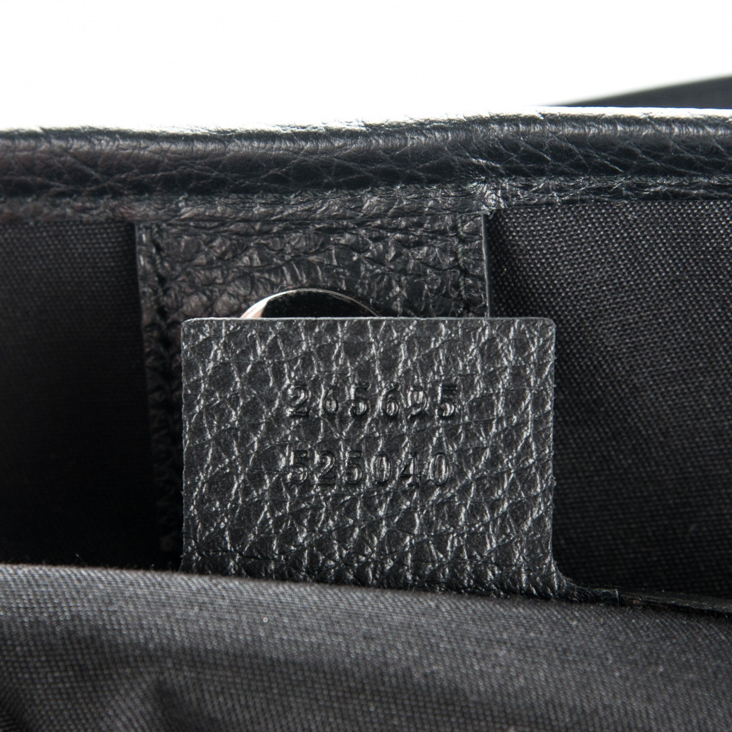 Gucci Denim Dollar Calfskin GG Monogram Medium Joy Tote Asfalto Black 7 of 7