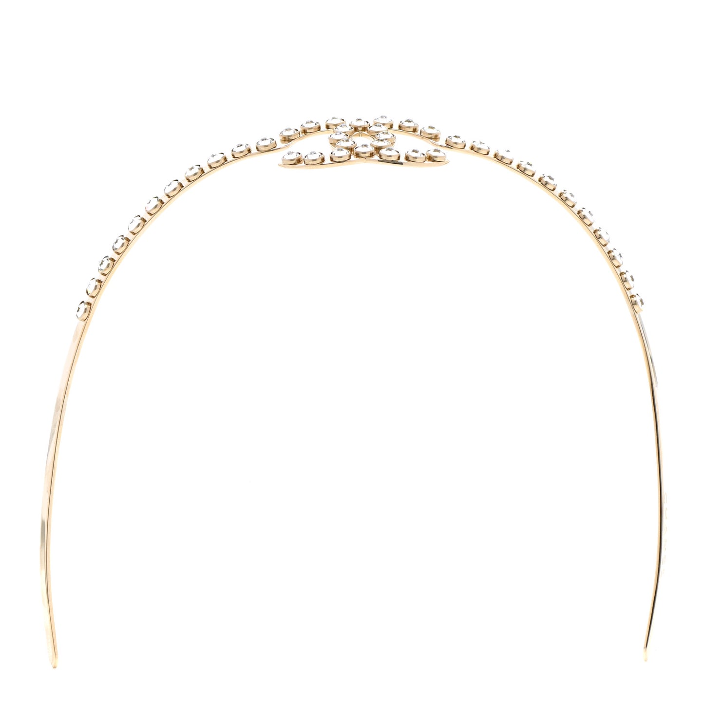Metal Crystal CC Headband Light Gold