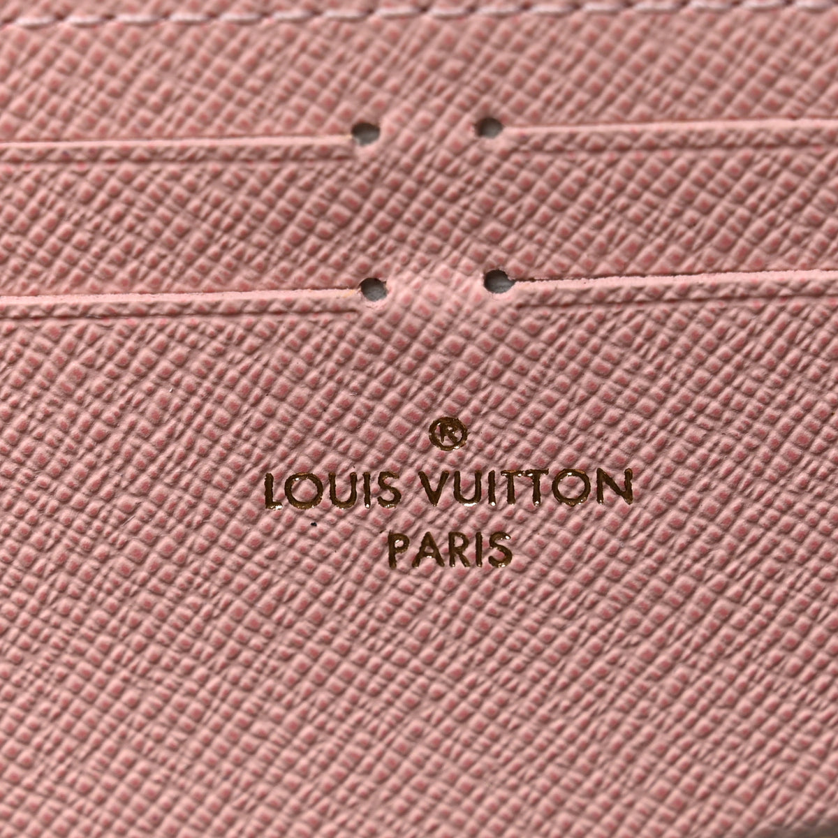 Damier Ebene Clemence Wallet Rose Ballerine