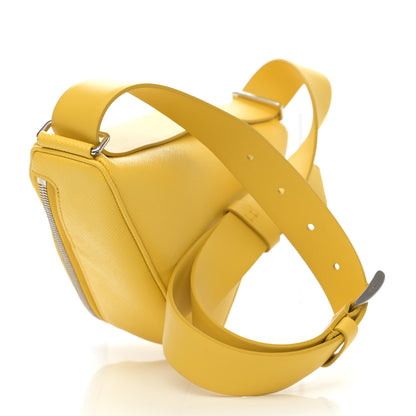 Prada Saffiano Triangle Shoulder Belt Bag Sunny Yellow 2 of 7