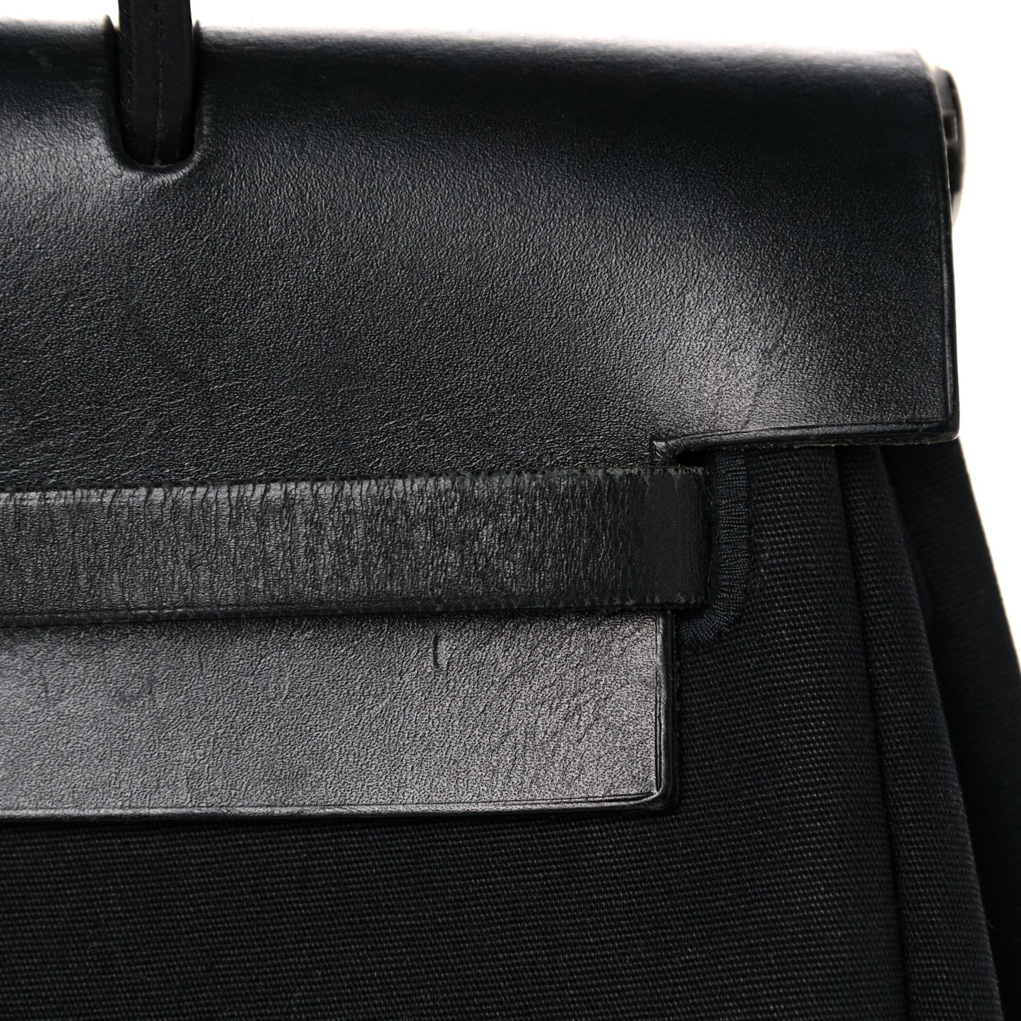 Toile Vache Calfskin Herbag 30 PM Backpack Black
