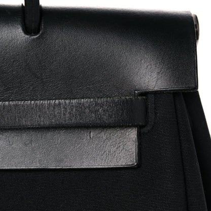 Hermes Toile Vache Calfskin Herbag 30 PM Backpack Black 23 of 28