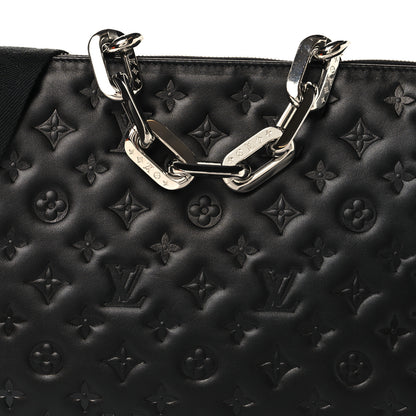 Louis Vuitton Lambskin Embossed Monogram Coussin MM Black 9 of 11