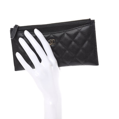 Chanel Caviar Quilted Classic Zip Pouch Black 2 of 9