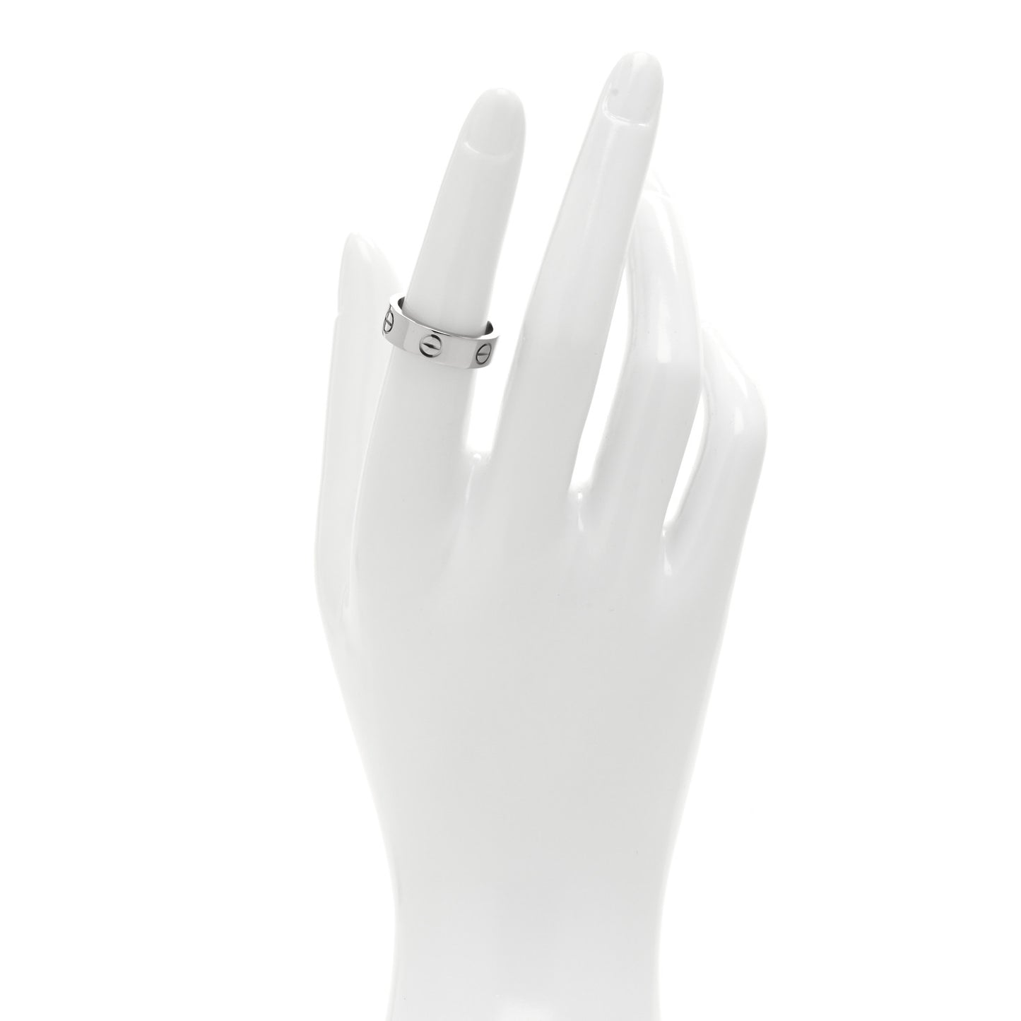 18K White Gold 5.5mm LOVE Ring 52 6