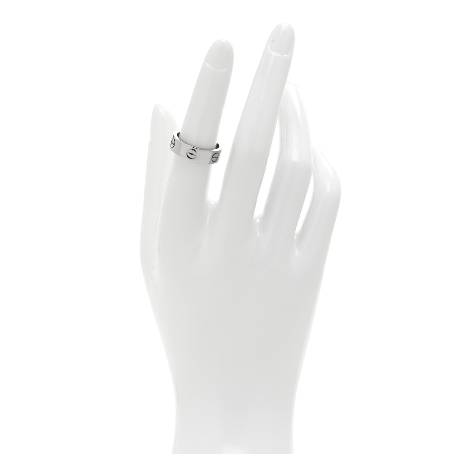 Cartier 18K White Gold 5.5mm LOVE Ring 52 6 2 of 4