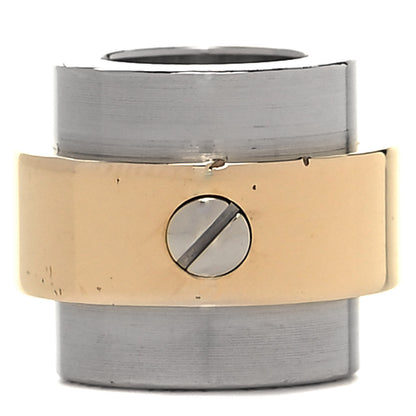 Cartier 18K Yellow Gold Stainless Steel Santos Barrel Pendant 3 of 4