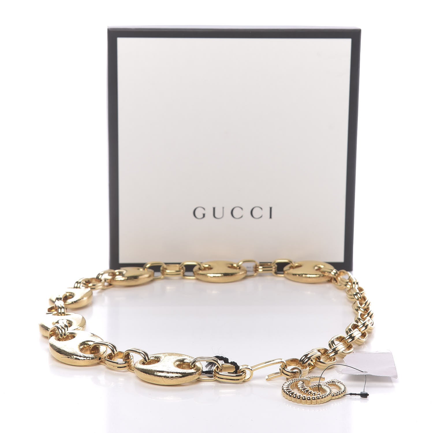 Gucci Textured Chain Marina Belt Gold 4 of 4
