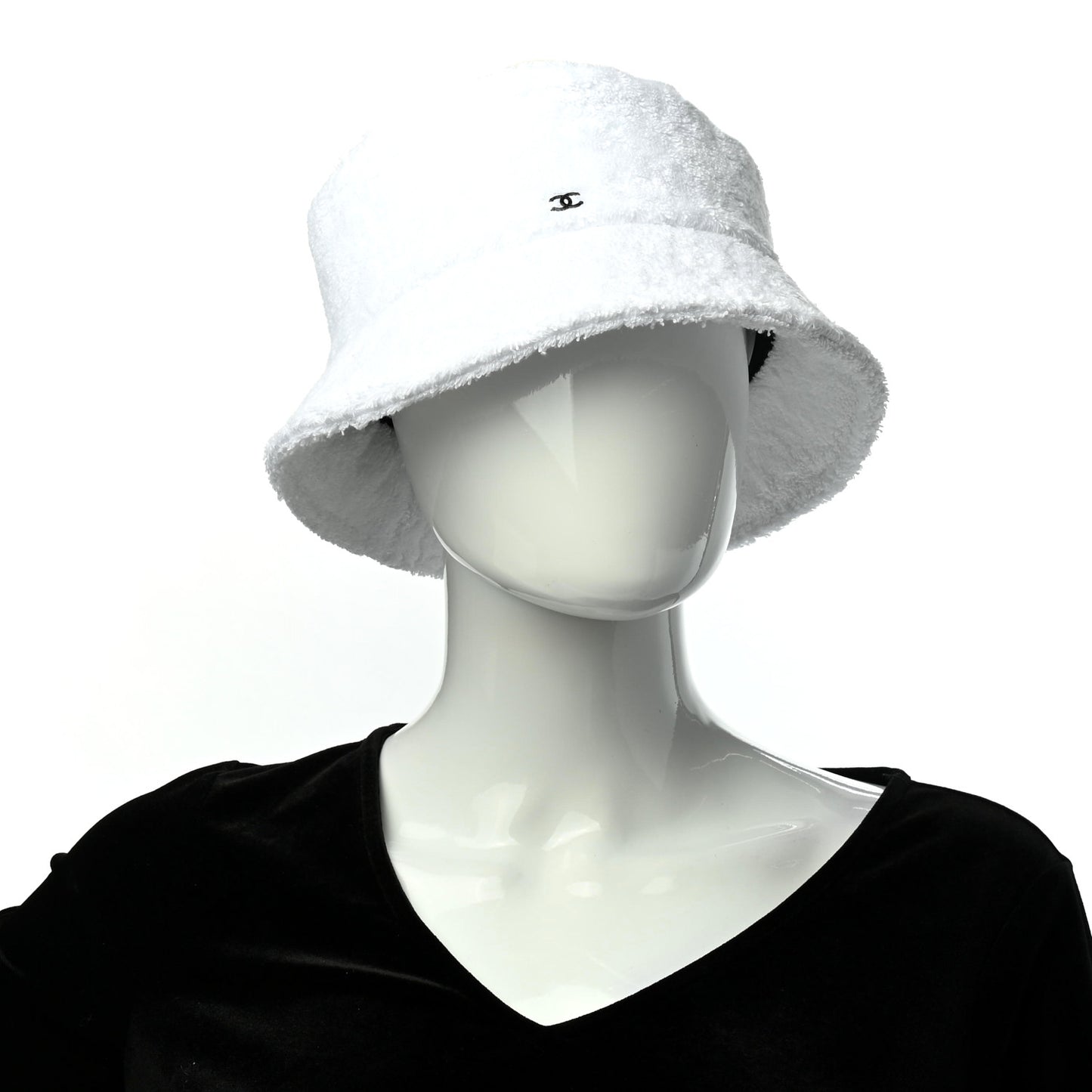 Terry Cloth CC Bucket Hat M White