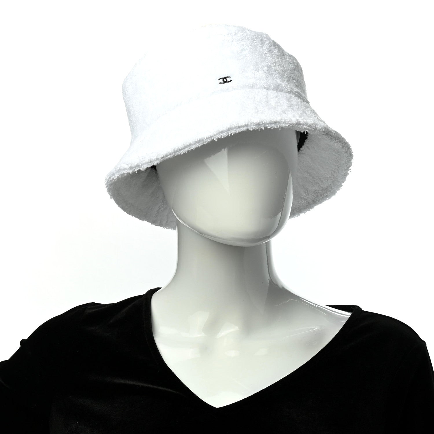 Chanel Terry Cloth CC Bucket Hat M White 2 of 6