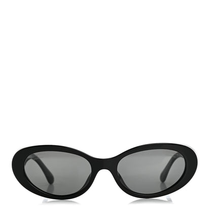 Chanel Acetate Oval Sunglasses 5515 Black 2 of 9