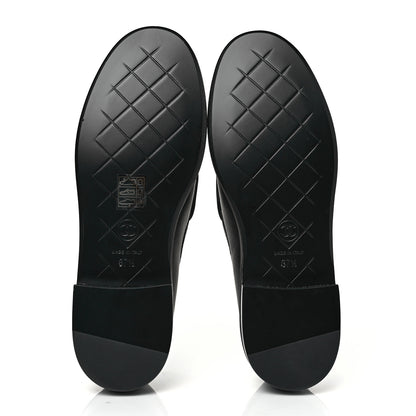 Chanel Lambskin Quilted CC Turnlock Loafers 37.5 Black 5 of 9