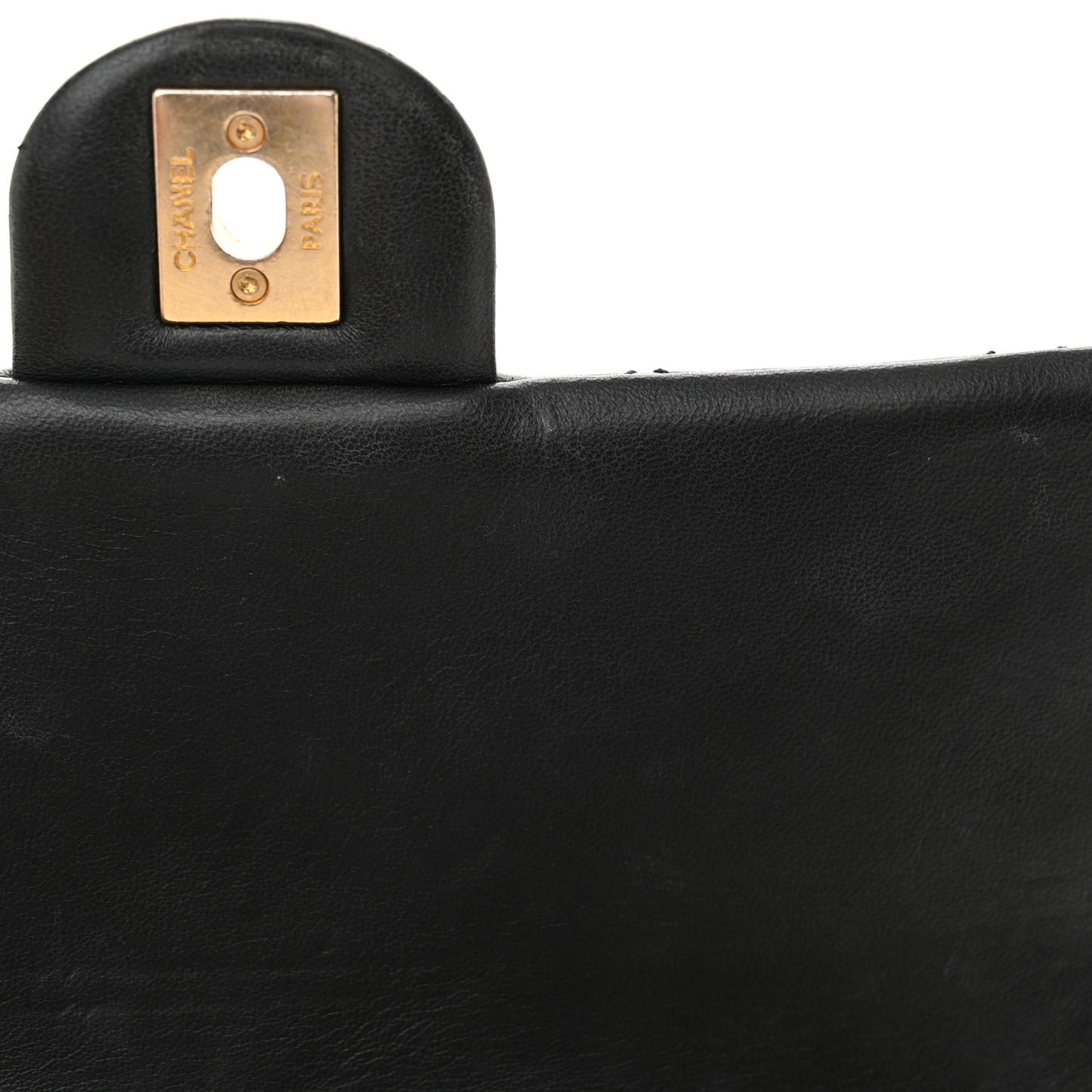 Lambskin Quilted Small Pillow Crush Flap Black