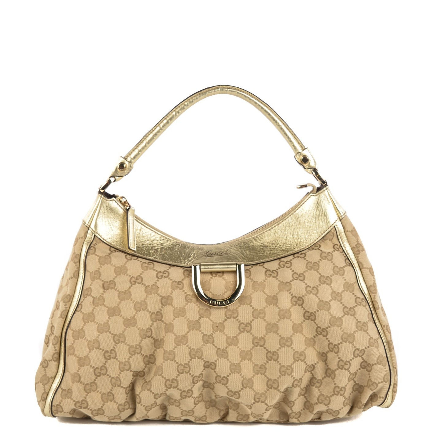 Monogram Large D Gold Hobo Gold