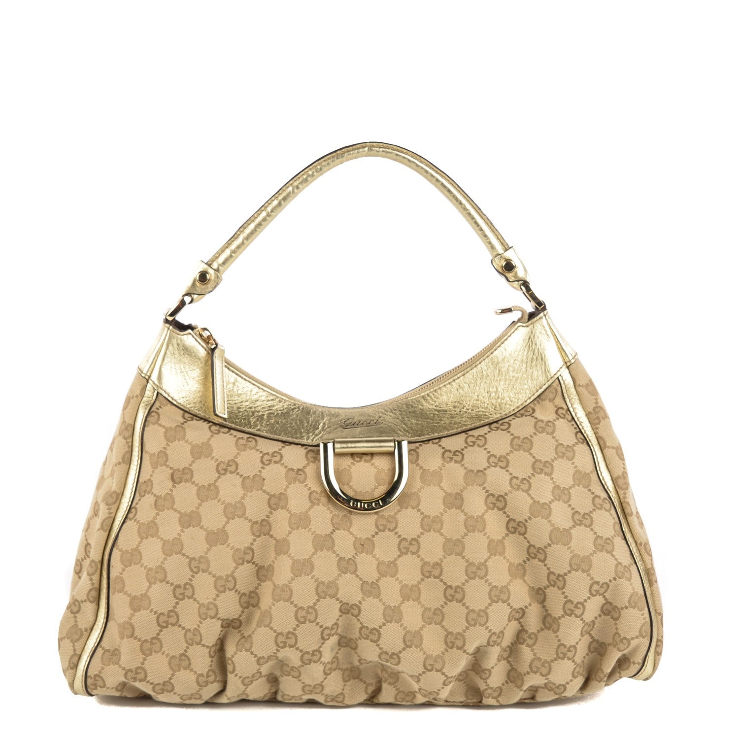 Gucci Monogram Large D Gold Hobo Gold 1 of 7