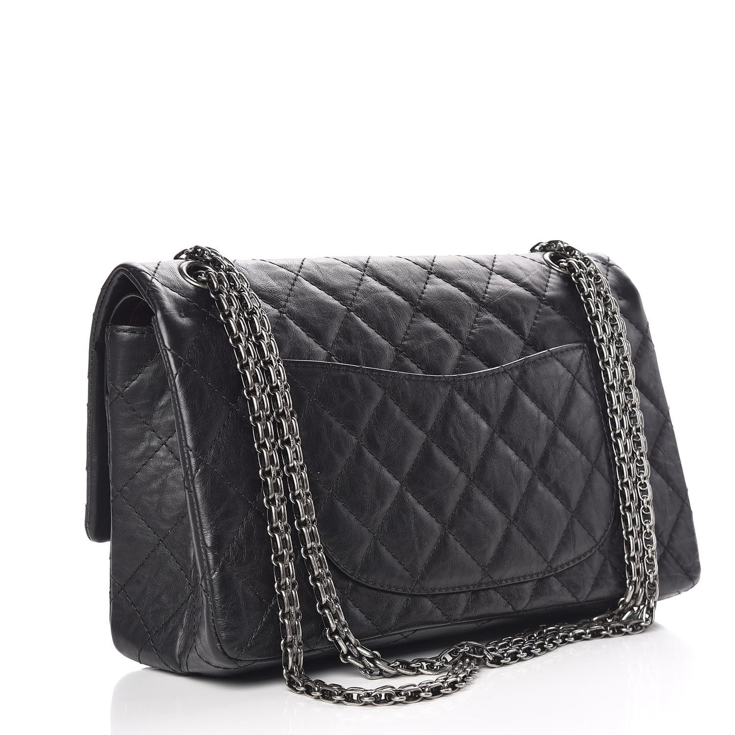 Aged Calfskin Quilted 2.55 Reissue 226 Flap Black