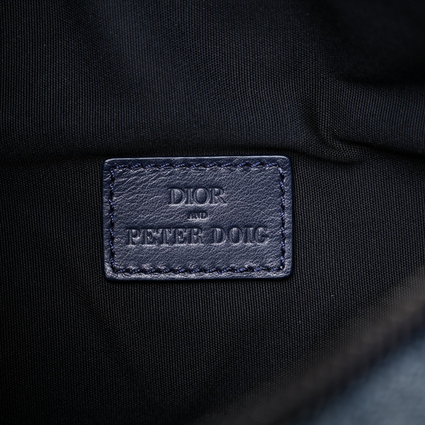 X Peter Doig Denim Camouflage Saddle Bag