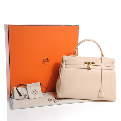 Hermes Taurillon Clemence Kelly 35 Poudre 5 of 12