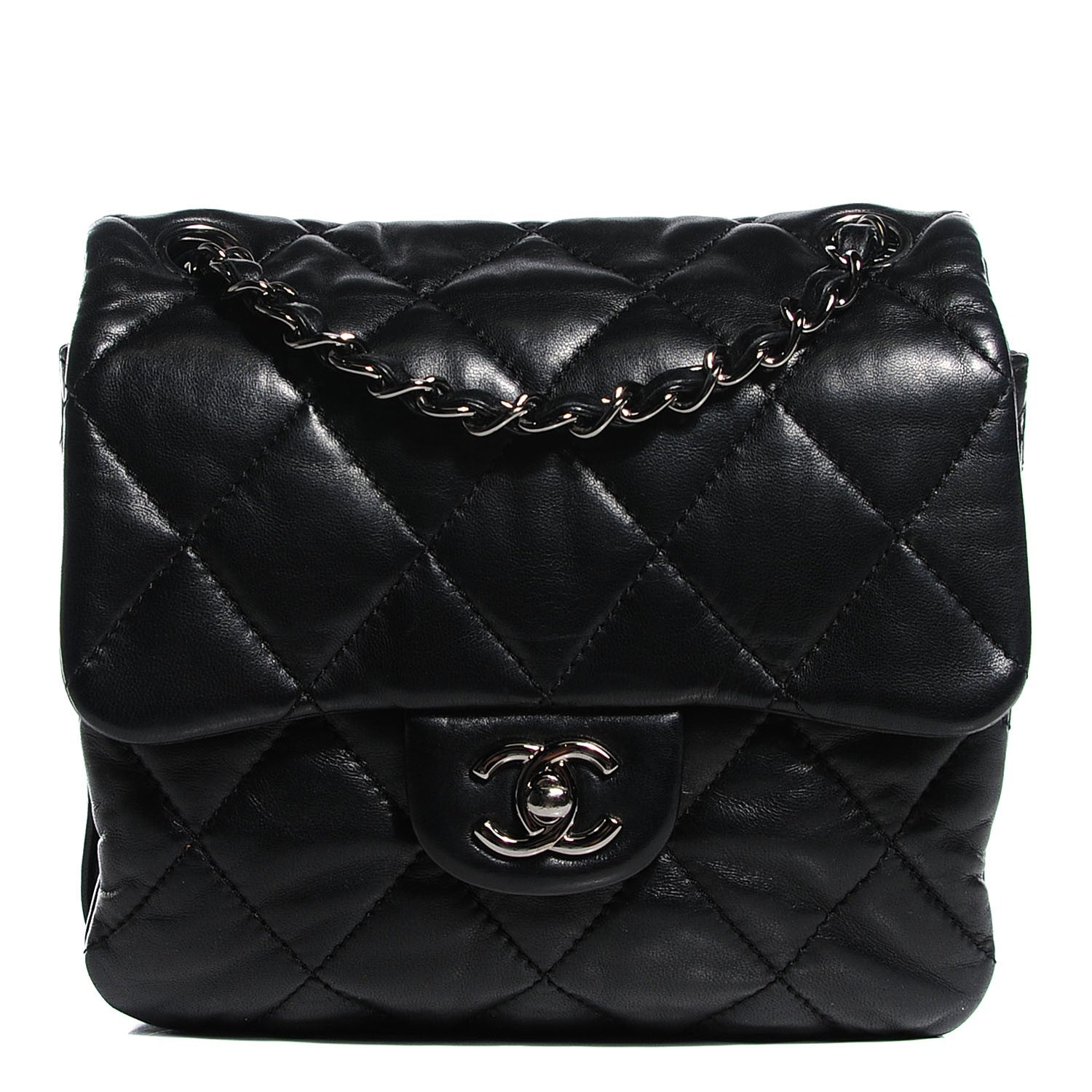 Chanel Lambskin Quilted Mini Chanel 3 Flap Black 1 of 8