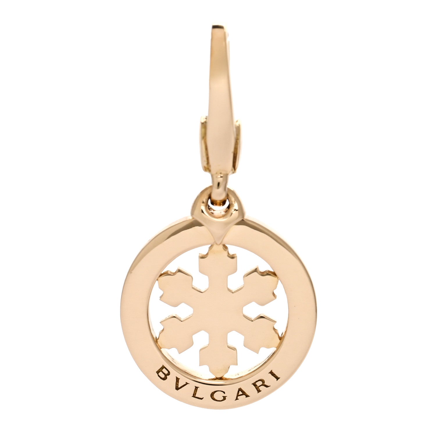 Bulgari 18K Yellow Gold Tondo Snowflake Charm 1 of 4