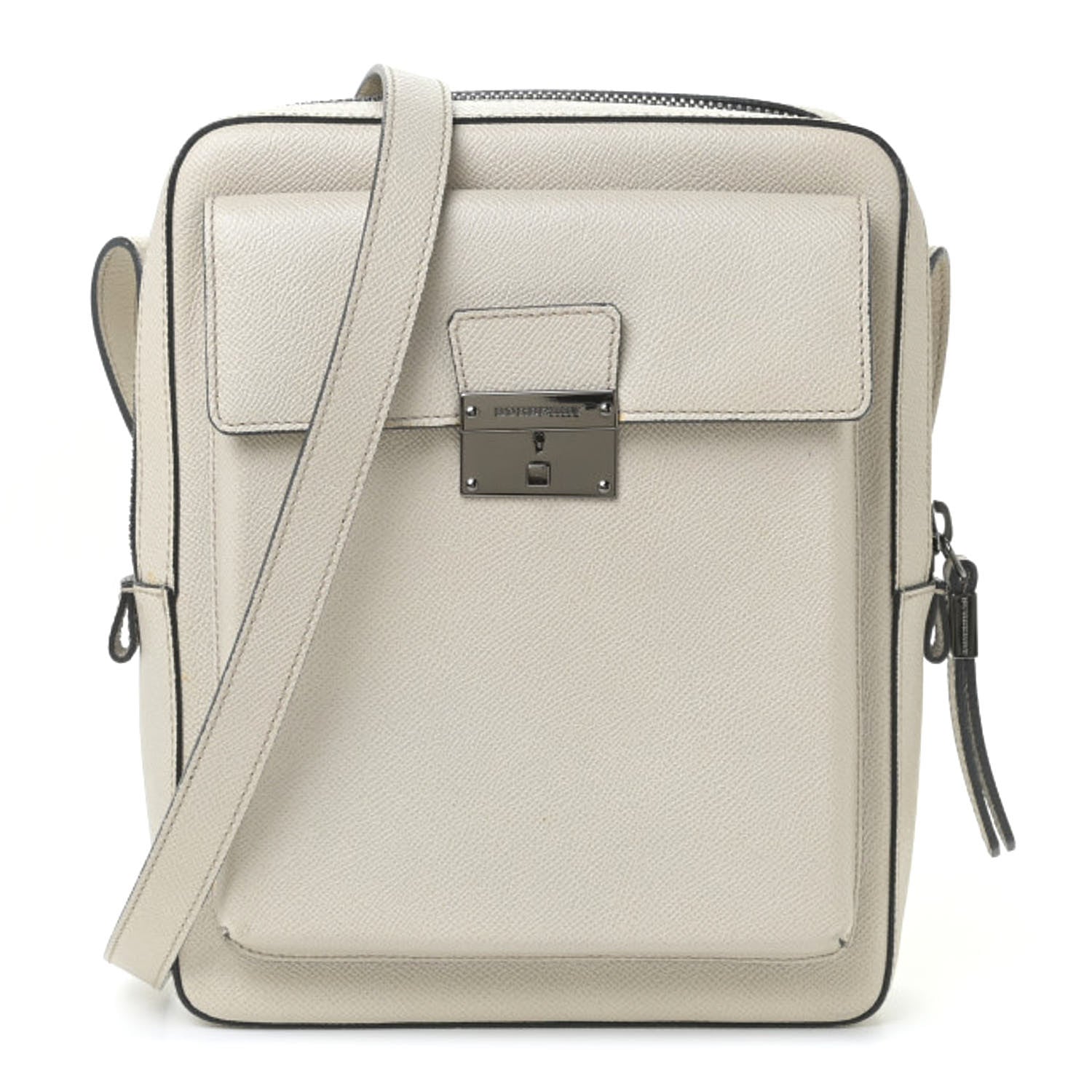 Burberry Grained Calfskin Crossbody Bag White 1 of 15