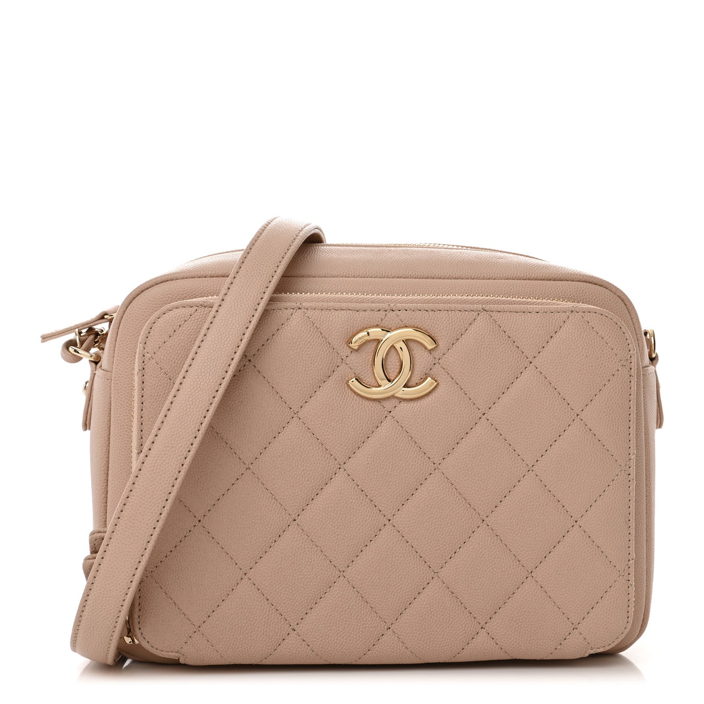 Caviar Quilted Medium Business Affinity Camera Case Light Pink