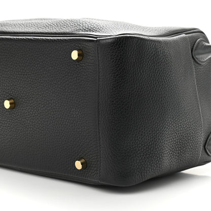 Hermes Taurillon Clemence Lindy 30 Black 8 of 8