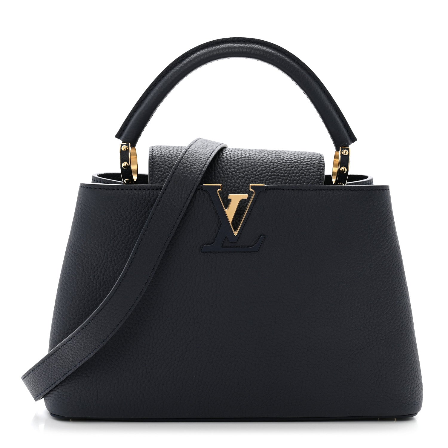 Louis Vuitton Taurillon Capucines PM Navy 1 of 10