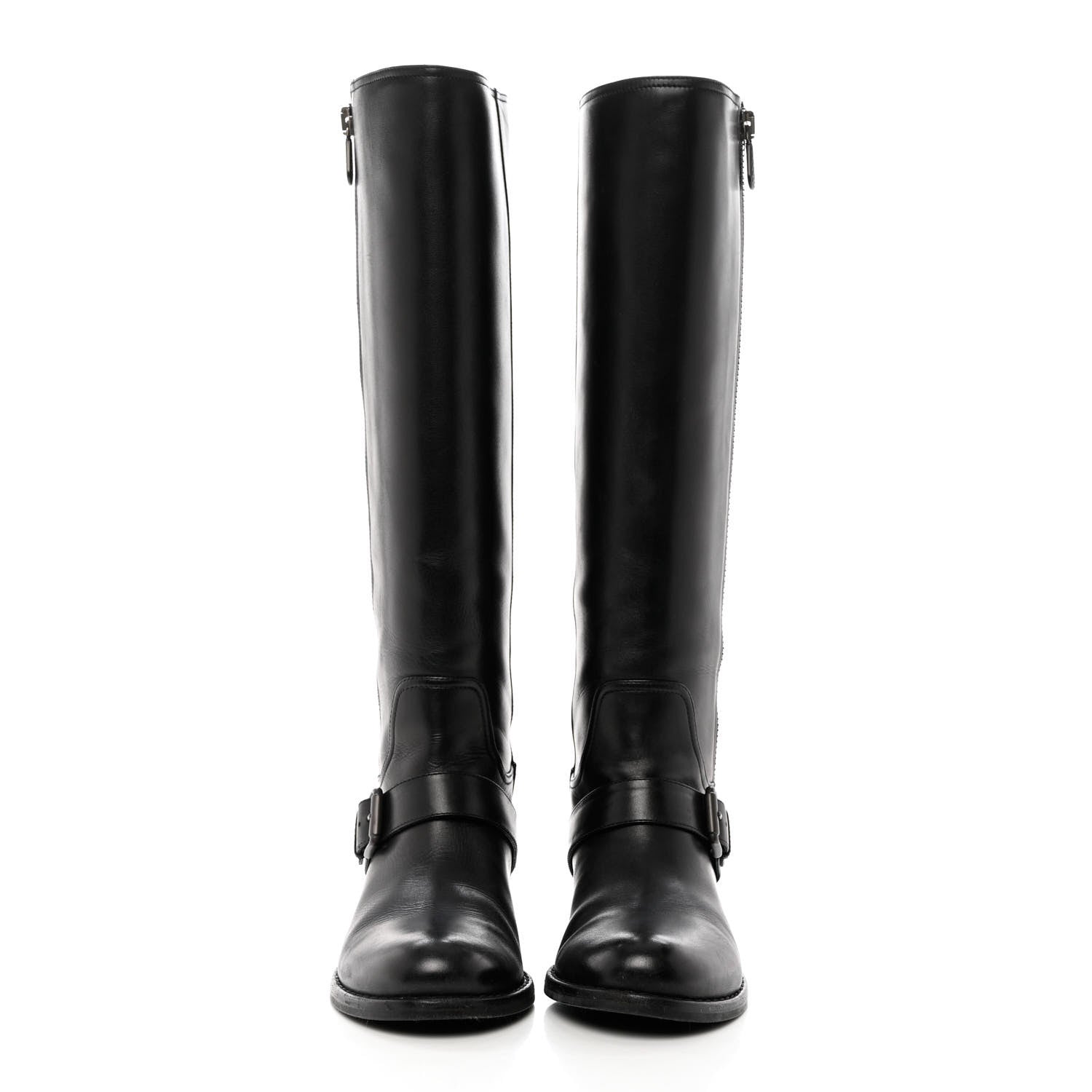 Bottega Veneta Calfskin High Zip Boots 38 Black 2 of 10