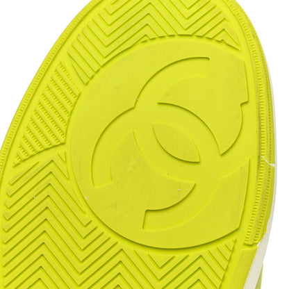Chanel Fabric Womens Logo Sneakers 38 Green 8 of 16