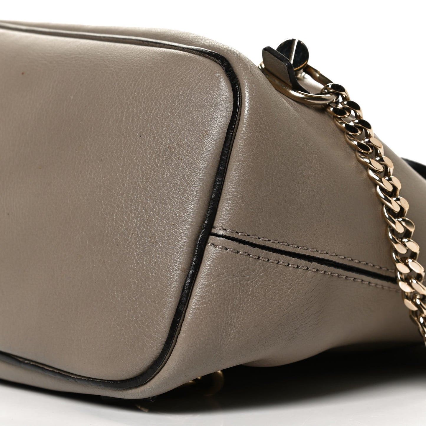 Suede Calfskin Mini Faye Backpack Motty Grey