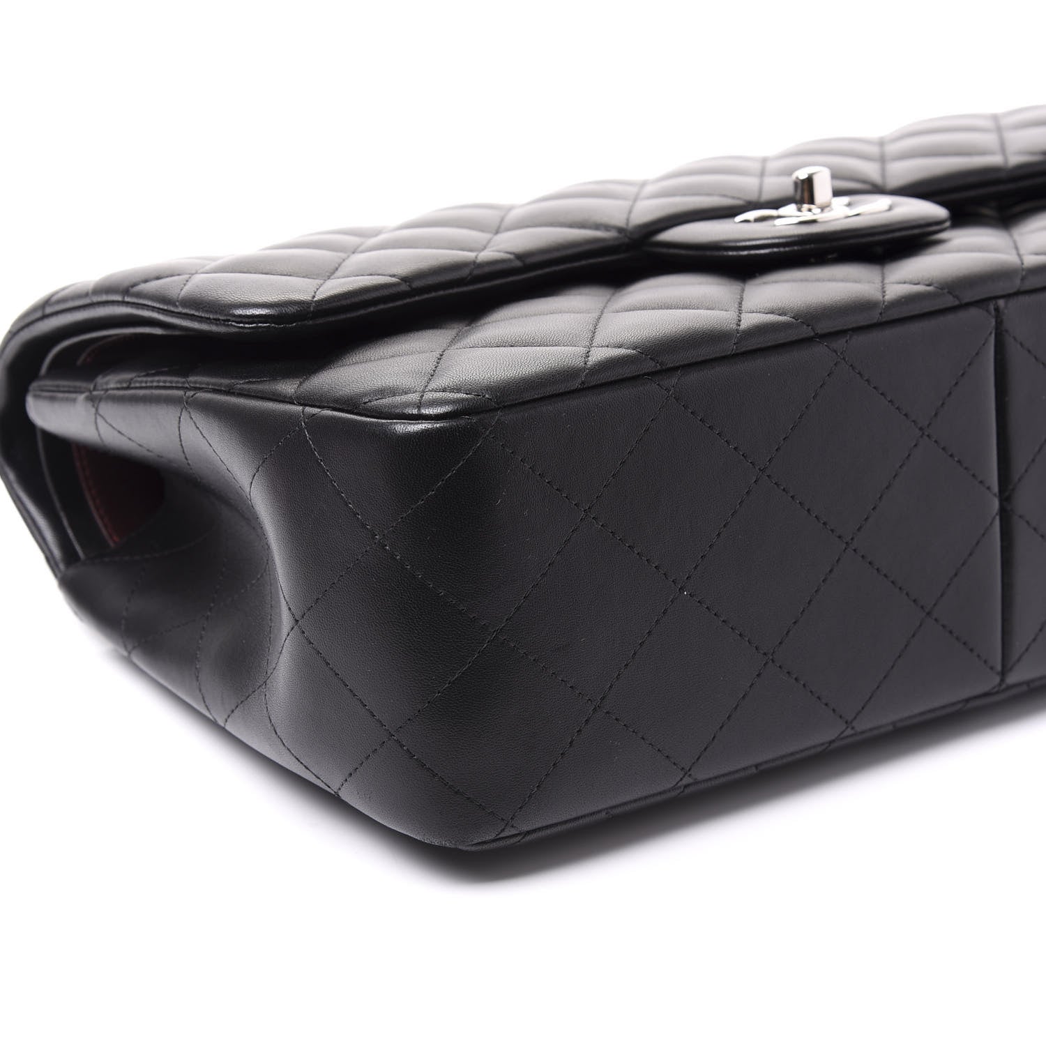 Chanel Lambskin Quilted Jumbo Double Flap Black 5 of 12